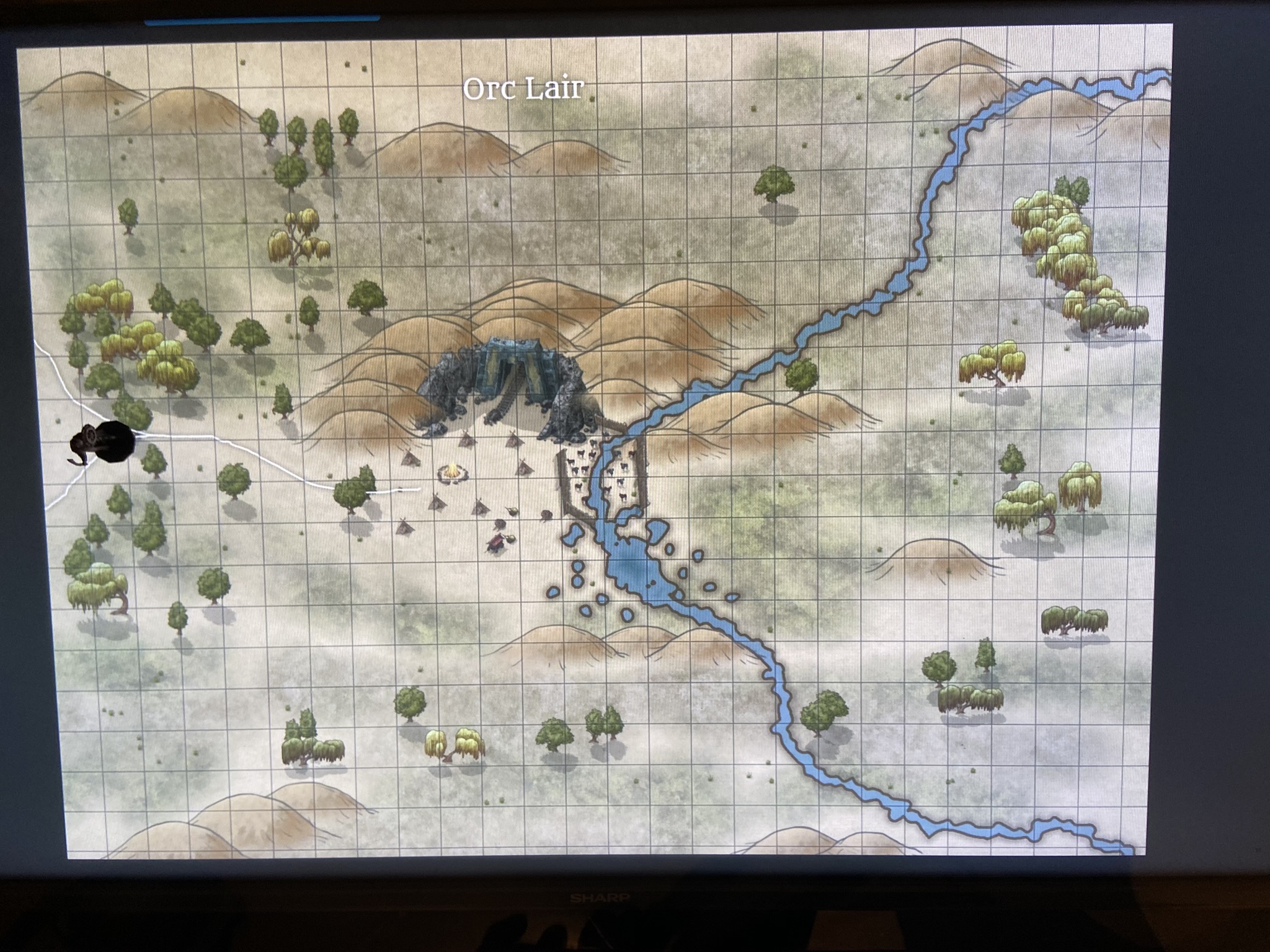 AltEternity GlassTop Display of the Orc's Lair map.