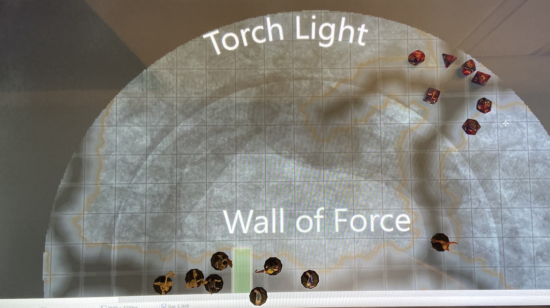 Example of Torchlight mapping, only torchlit areas can be seen